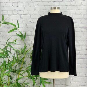 🎉Karen Scott Black Long Sleeve Top